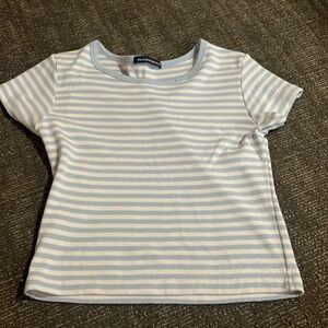 Blue and white striped Brandy Melville cropped top!